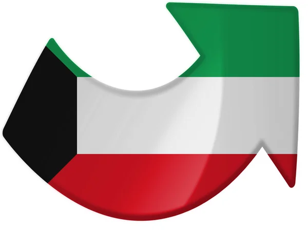 Кувейтський прапор — стокове фото