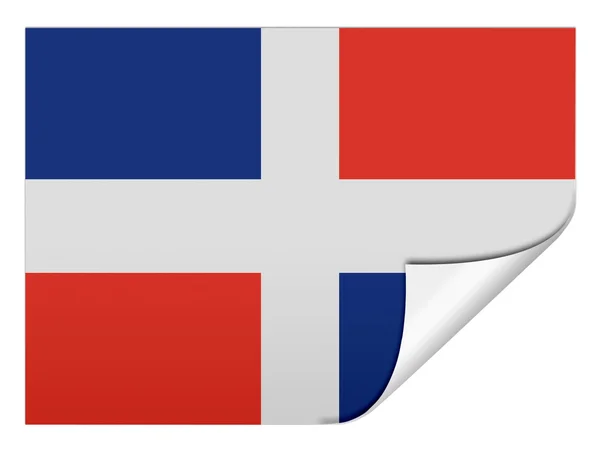 De vlag van de Dominicaanse Republiek — Stockfoto