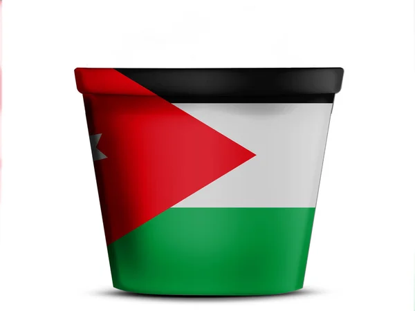 Jordaniens flagga — Stockfoto