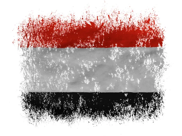 Jemenským vlajka — Stock fotografie