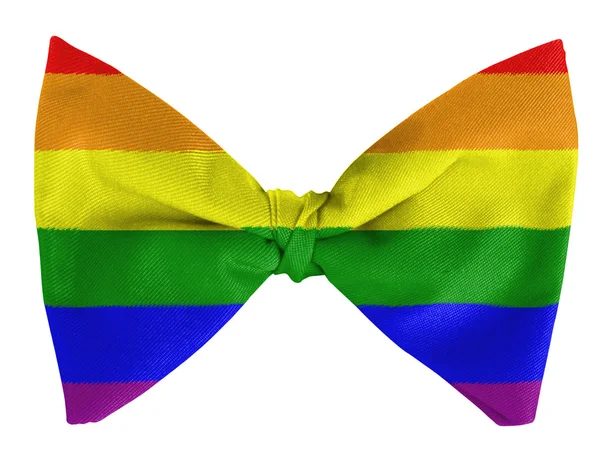 Gay orgoglio bandiera su un papillon — Foto Stock