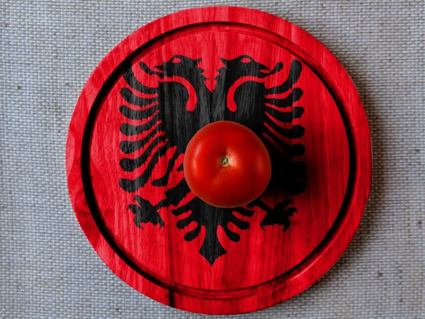 Albania. flagi Albanii — Zdjęcie stockowe