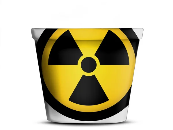 Símbolo de radiación nuclear pintado — Foto de Stock