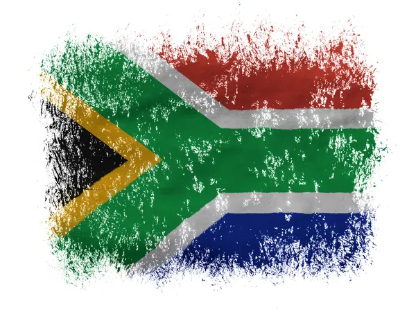 South African flag on white background — Stock Photo, Image