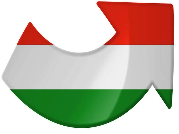 A bandeira húngara — Fotografia de Stock