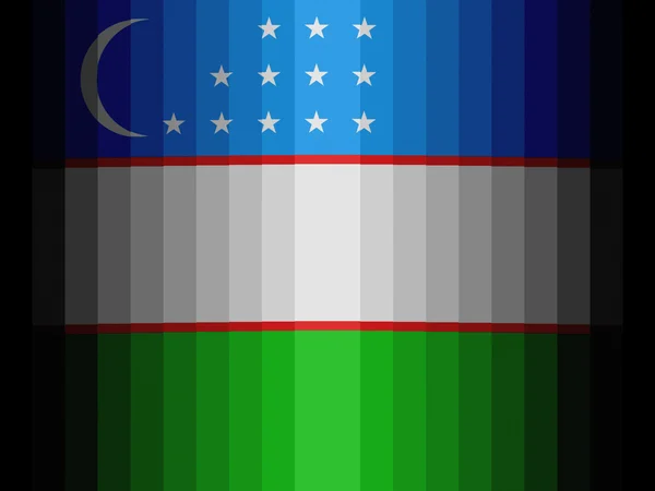 Прапор Узбекистану — стокове фото