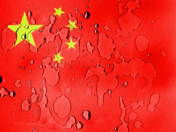 Den kinesiska flaggan — Stockfoto
