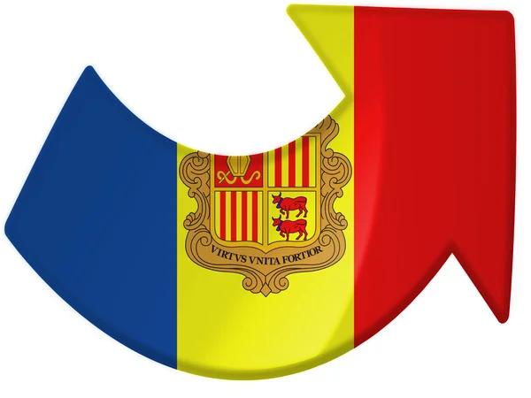 Bandiera Andorra dipinta — Foto Stock