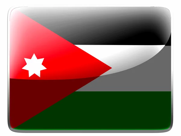 A bandeira jordaniana — Fotografia de Stock