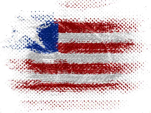 Liberia. Liberias flagga på prickig yta — Stockfoto