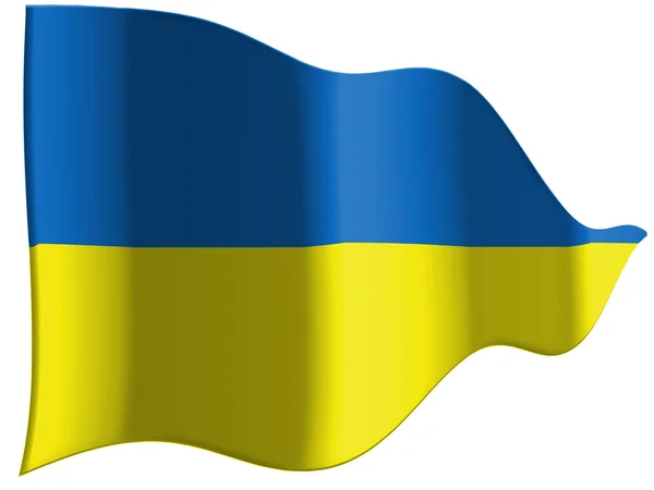 Die ukrainische Flagge — Stockfoto