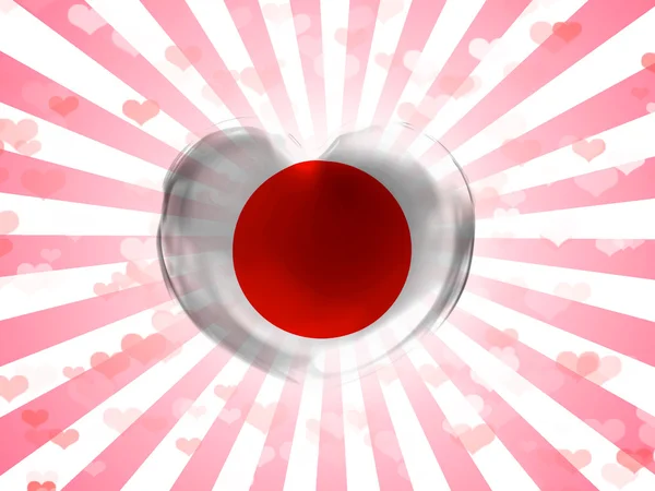 Japan flagga — Stockfoto