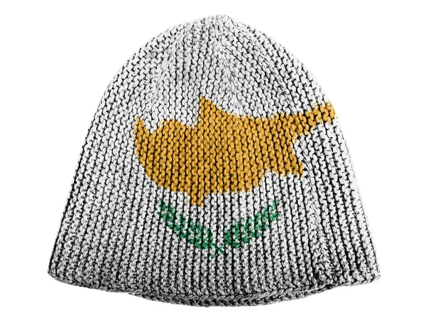 모자에 그려진 키프로스 깃발 — 스톡 사진