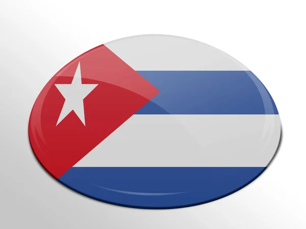 A bandeira cubana — Fotografia de Stock