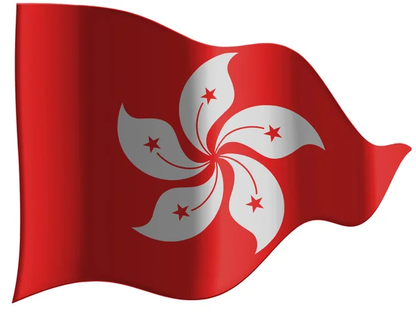 Flaga Hong-hong — Zdjęcie stockowe