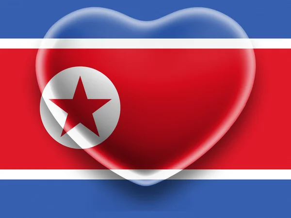 Flaggan Nordkorea — Stockfoto