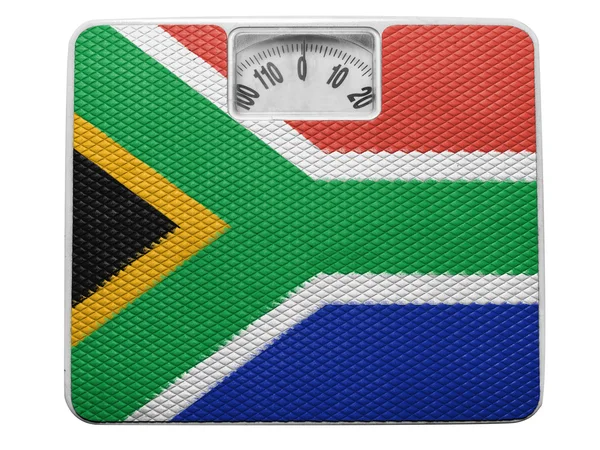 South African flag painted on balance — Stock Photo, Image