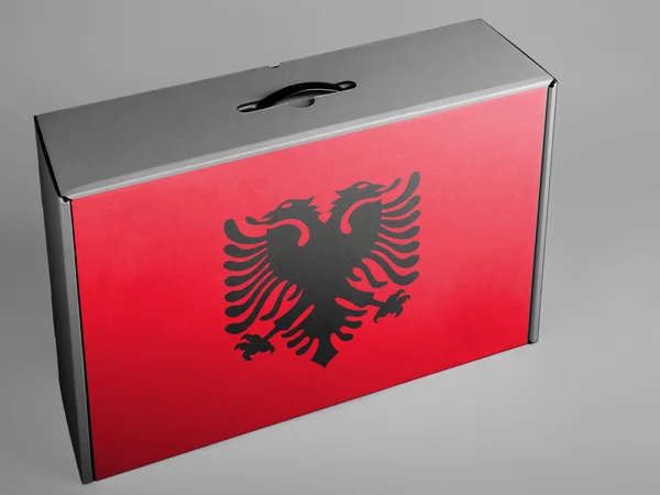 Albania. Albanian flag — Stock Photo, Image