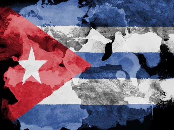 Den kubanska flaggan — Stockfoto