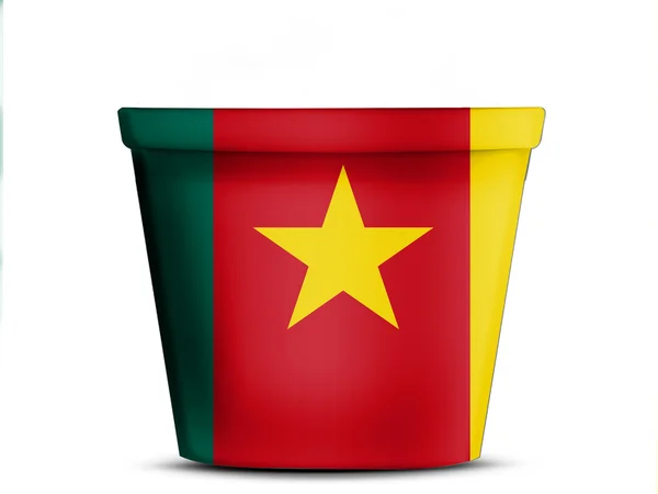 The Cameroonian flag — Stock Photo, Image