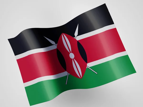 肯尼亚国旗 — 图库照片