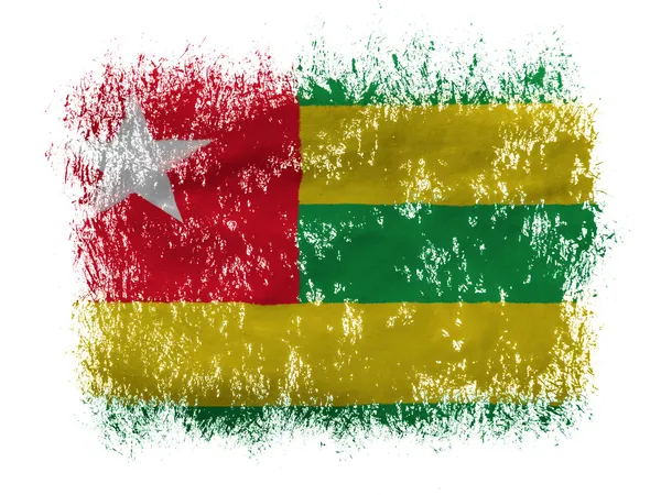 Togo bandeira no fundo branco — Fotografia de Stock