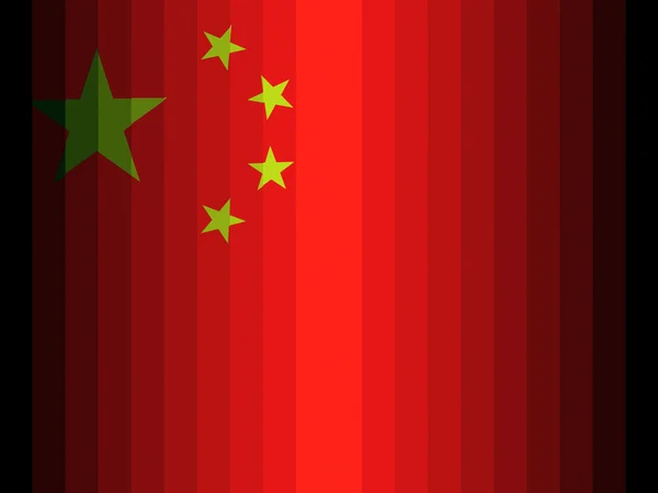 Čínská vlajka — Stock fotografie