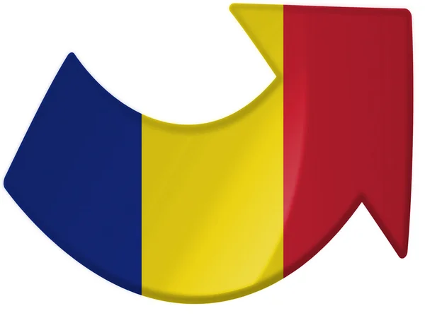 The Romania flag — Stock Photo, Image