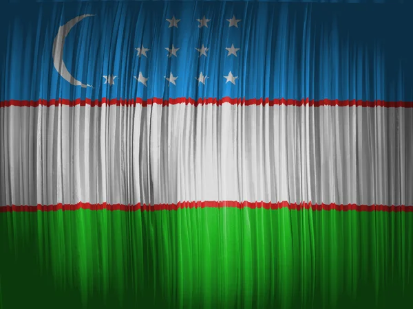 乌兹别克斯坦国旗 — 图库照片