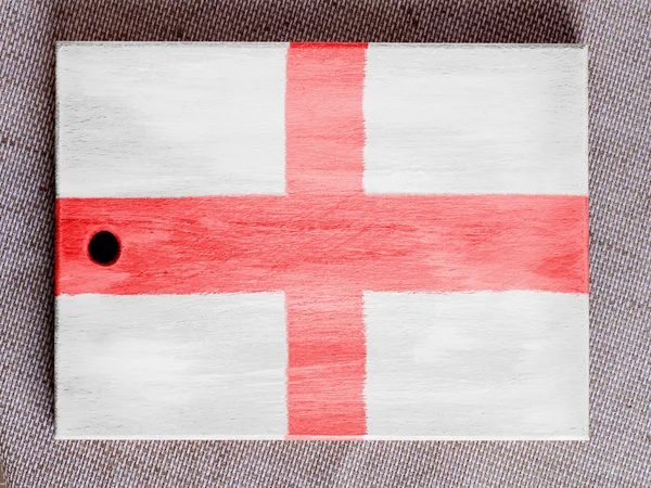 Inglaterra. Bandeira inglesa pintada sobre tábua de madeira — Fotografia de Stock