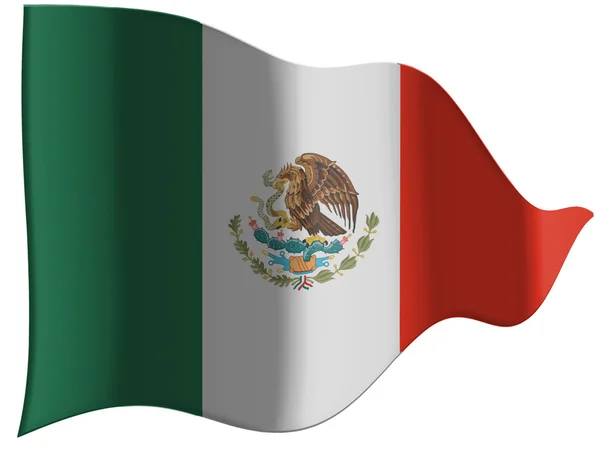 Mexická vlajka — Stock fotografie