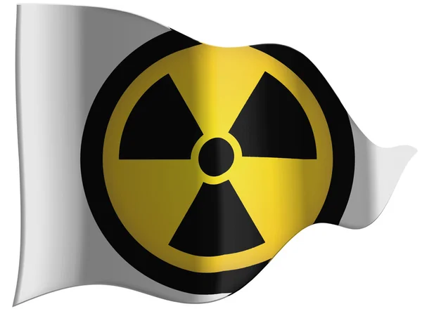 Nuclear radiation symbol painted on — Stock Photo, Image