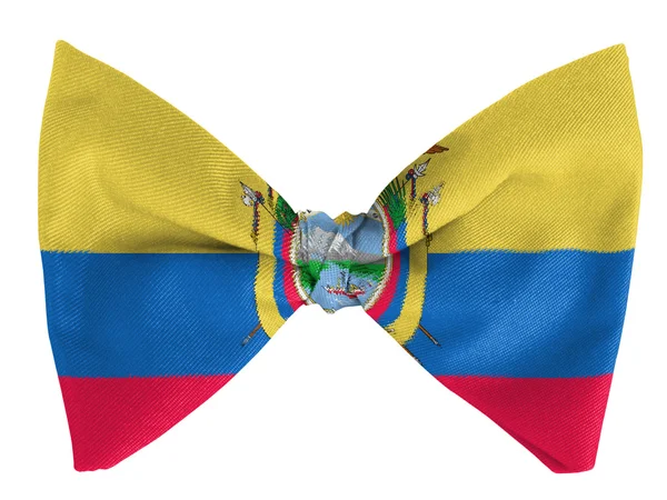 Ecuador flag on a bow tie — Stock Photo, Image