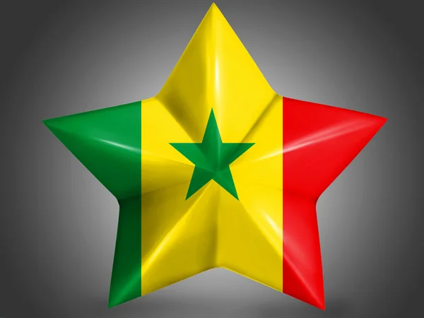 Senegal bayrağı — Stok fotoğraf