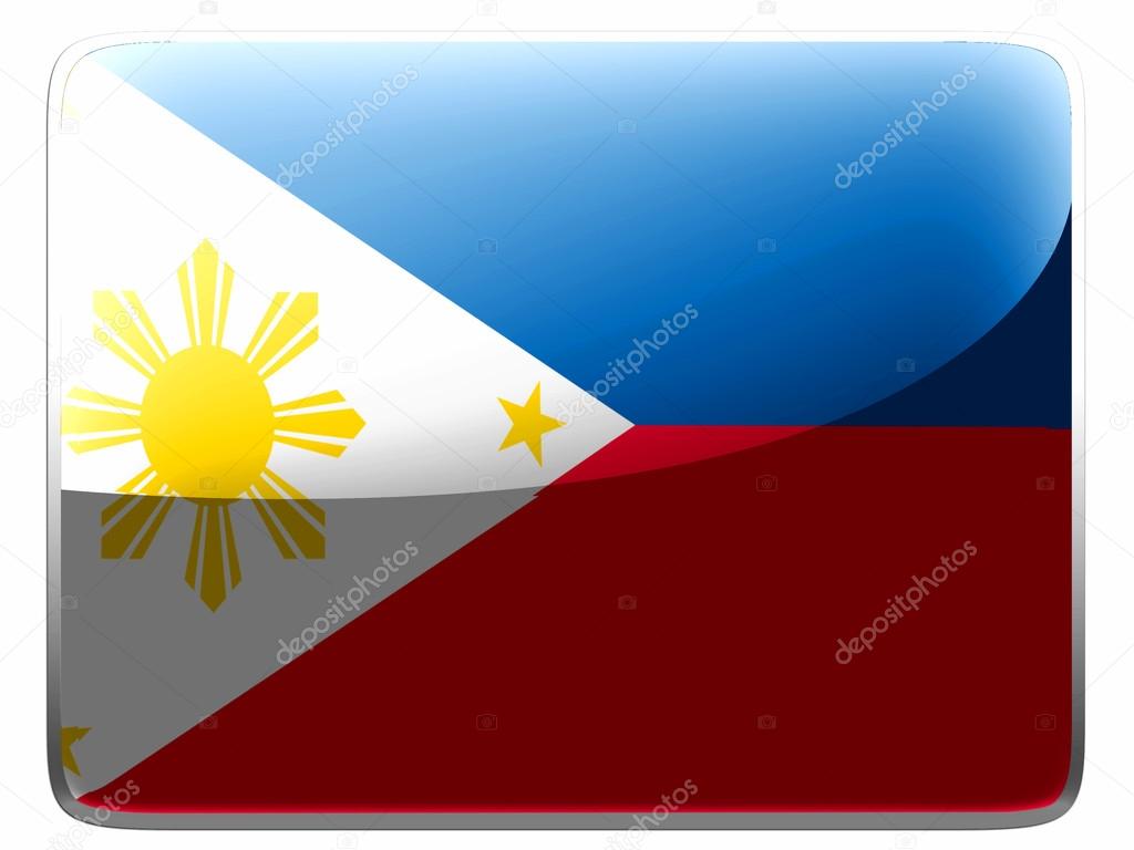 Philippine flag painted on square interface icon