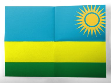 Ruanda bayrak basit kağıt levha boyalı