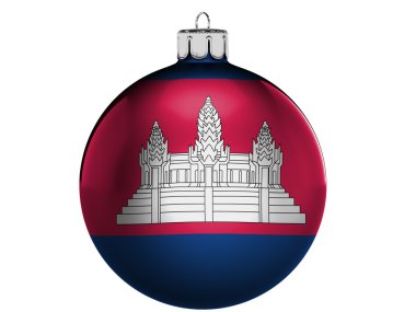 bir Noel x-mas oyuncak Kamboçya bayrağı