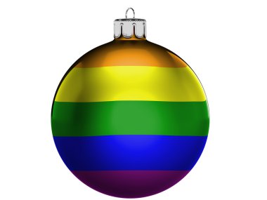 bir Noel x-mas oyuncak gay pride bayrağı