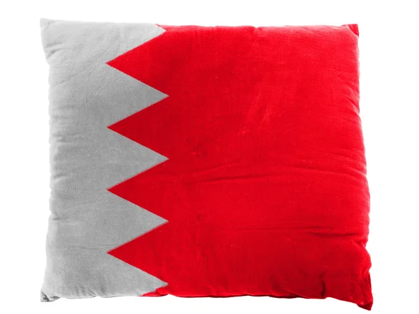 Bahréin. Bandera de Bahrein pintada sobre almohada —  Fotos de Stock