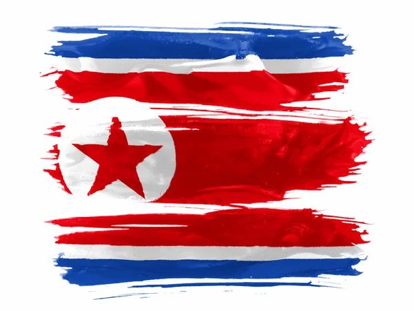 Прапор Північної Кореї — стокове фото