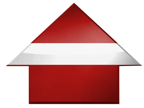 Lettisk flagg — Stockfoto