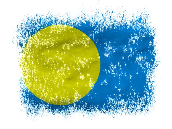 Bandeira de Palau em fundo branco — Fotografia de Stock