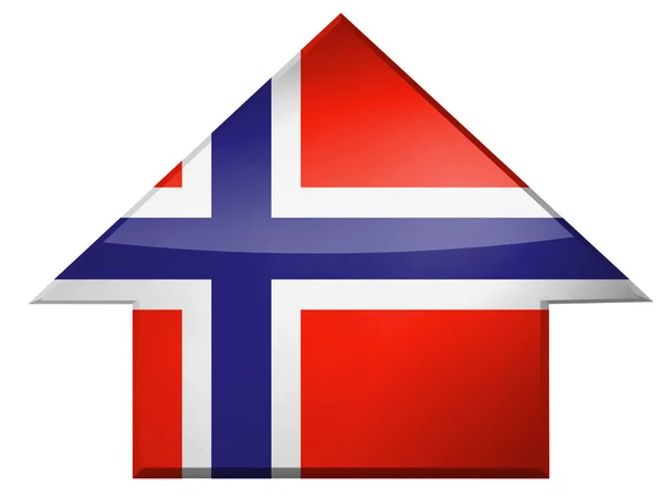 Норвежский флаг — стоковое фото