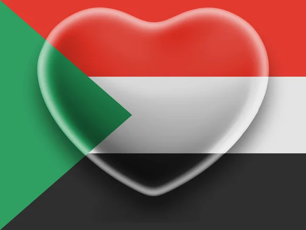 The Sudan flag — Stock Photo, Image