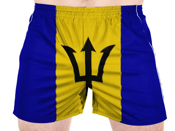 Barbados. Barbadian flag painted on sport shirts — Stock Photo, Image