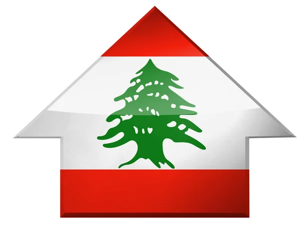 The Lebanese flag — Stock Photo, Image