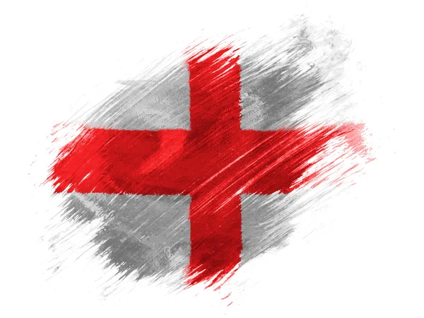 England. English flag painted with brush on white background — Stock Photo, Image