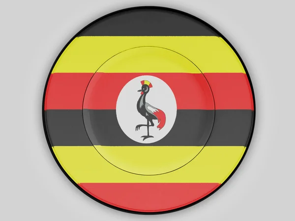 Uganda-Flagge — Stockfoto