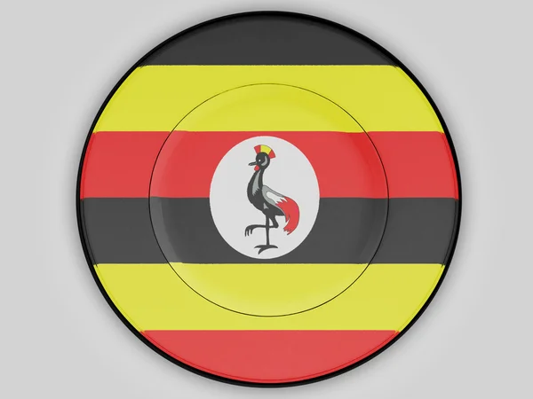 Uganda flagga — Stockfoto