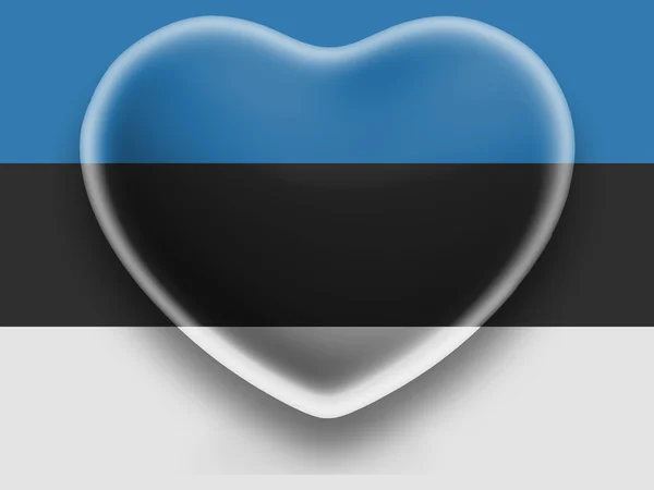 Estońska flaga — Zdjęcie stockowe